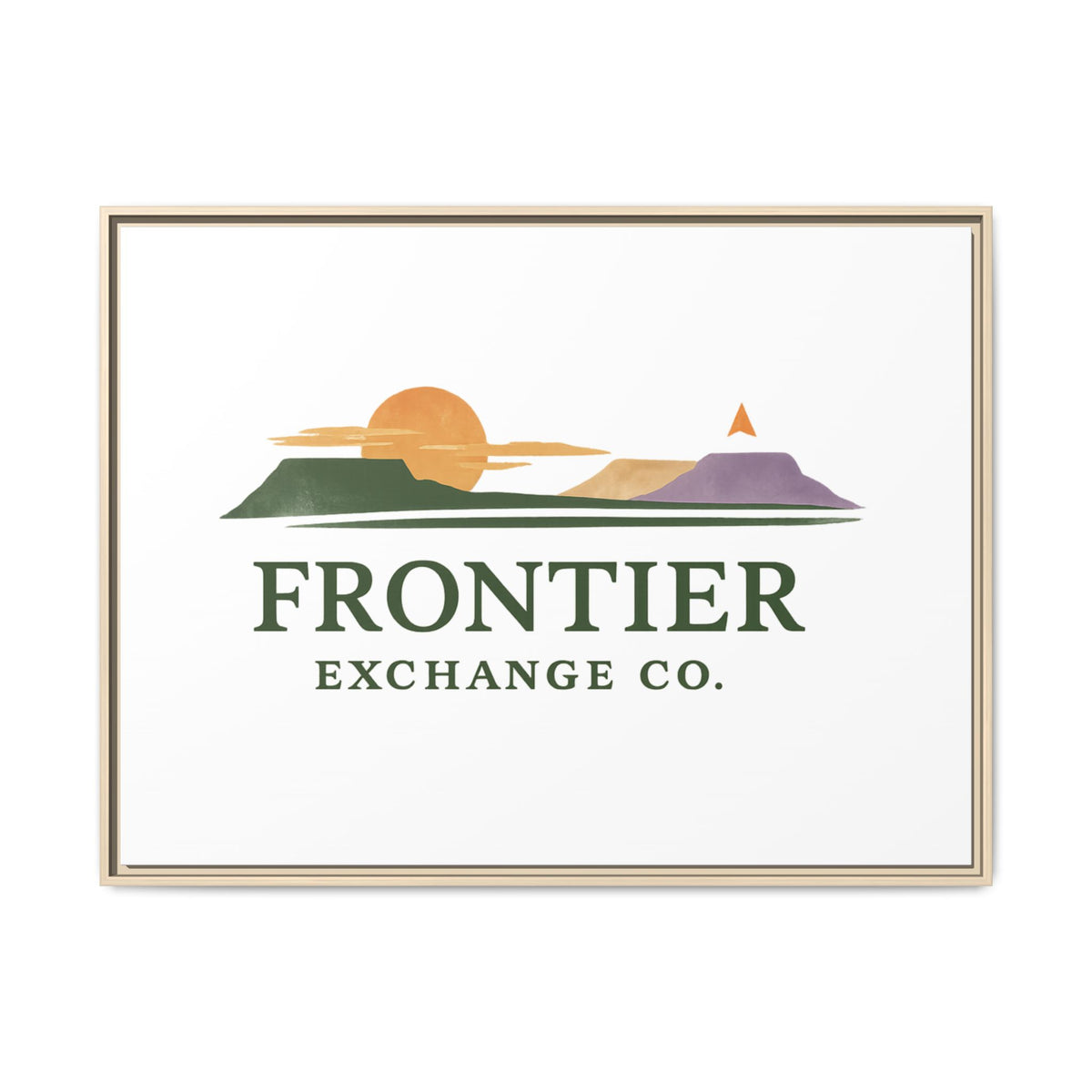 Framed Matte Canvas Print — Frontier Exchange Co. Logo