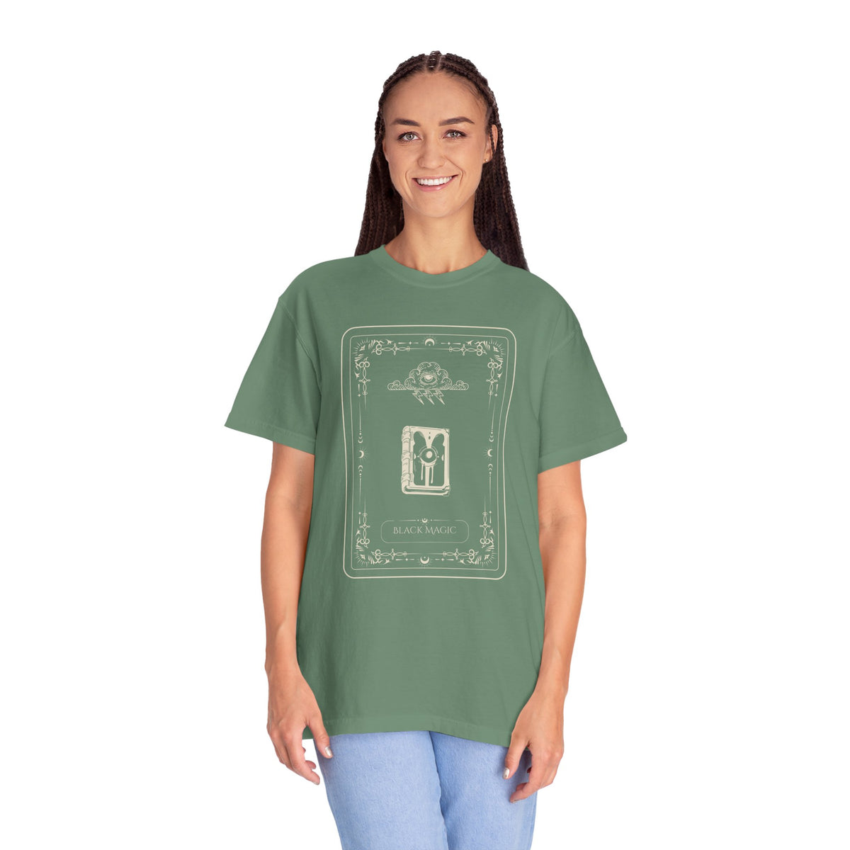 Tarot Bunny Illustration T-Shirt — 'Hold My Hand' Minimal Graphic Tee