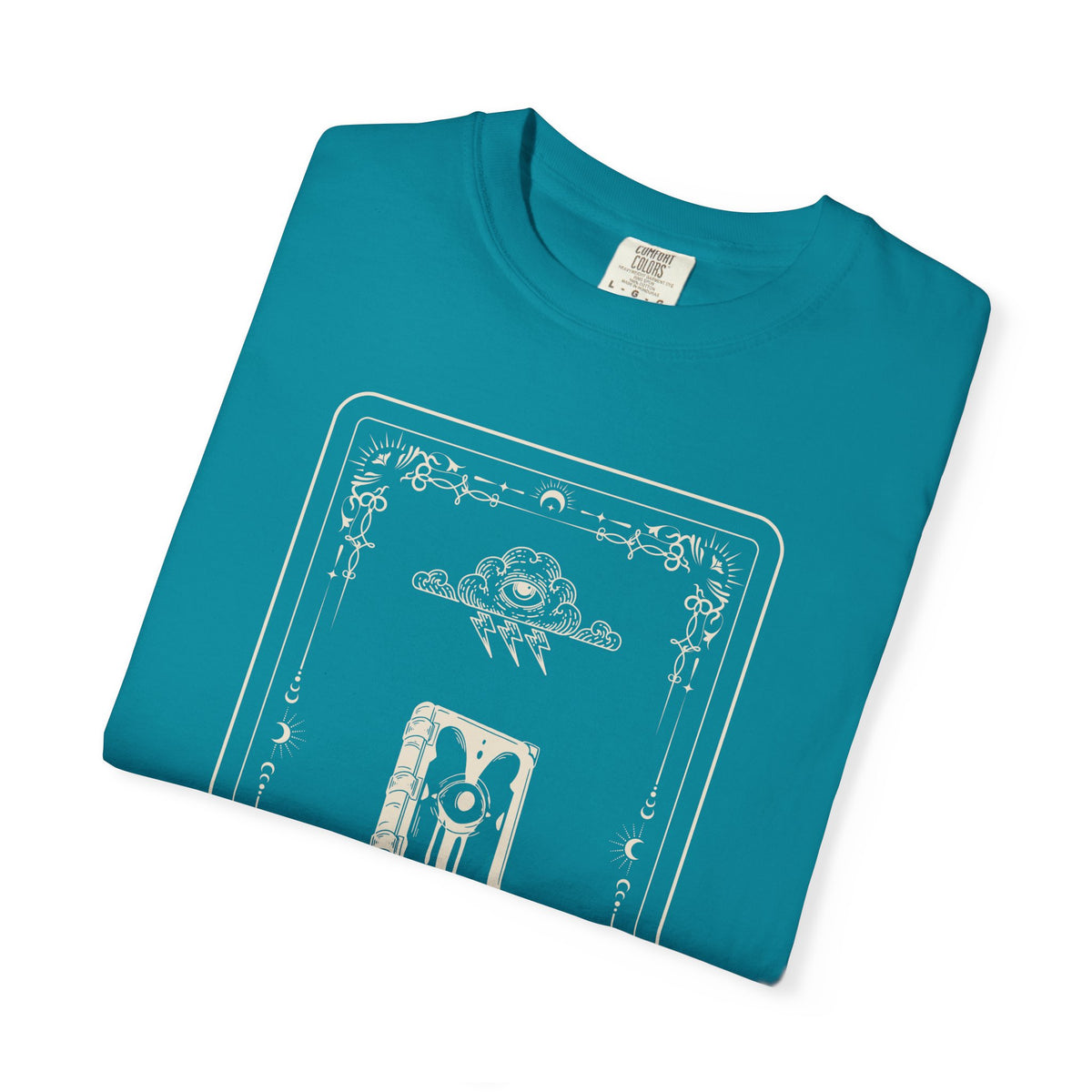 Tarot Bunny Illustration T-Shirt — 'Hold My Hand' Minimal Graphic Tee