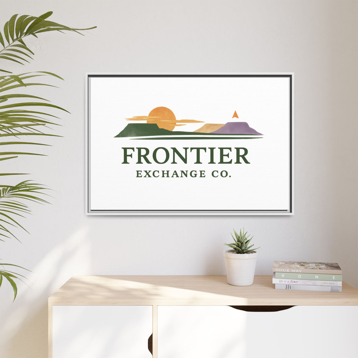 Framed Matte Canvas Print — Frontier Exchange Co. Logo