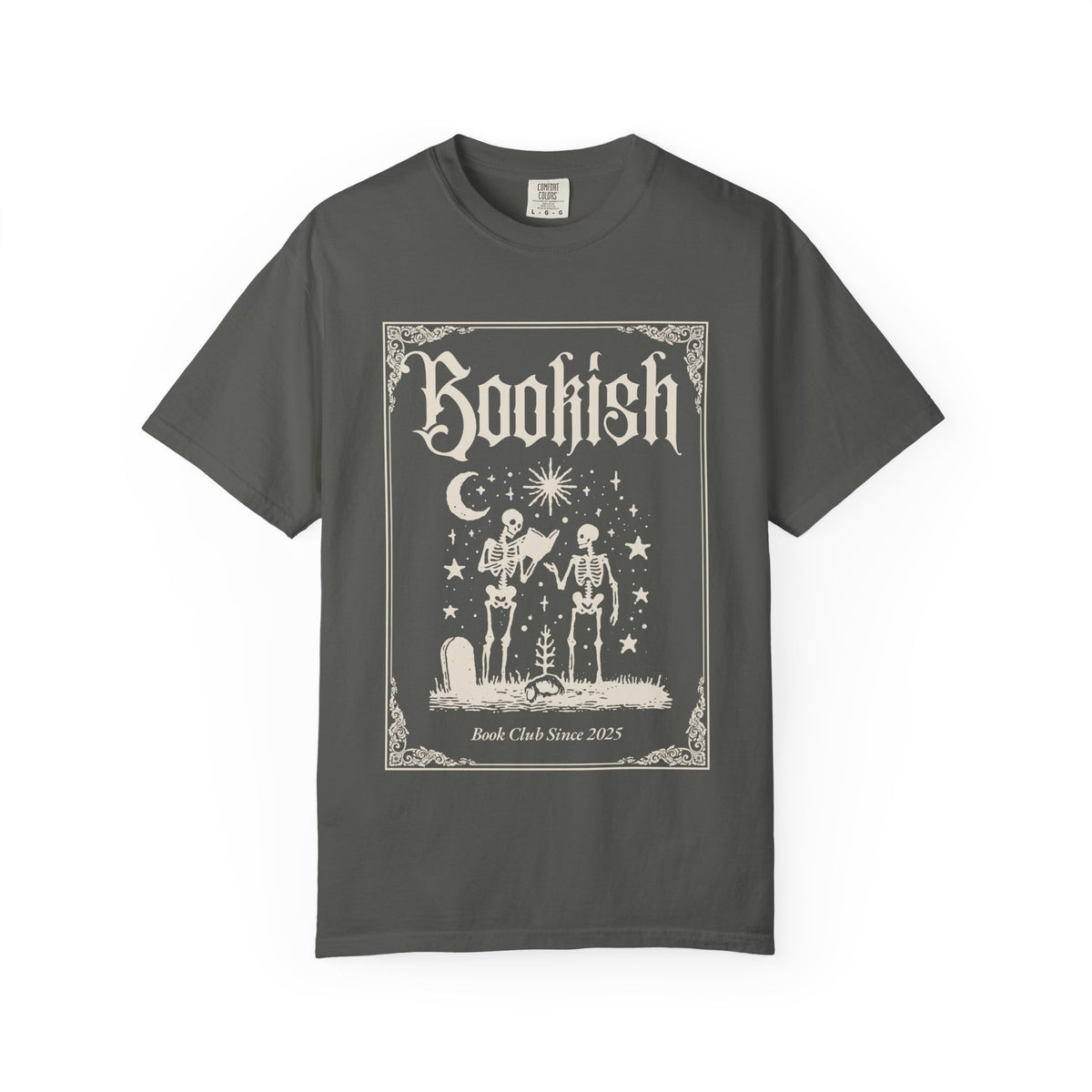 Bookish Skeletons T-Shirt — Vintage Gothic 'Bookish' Graphic Tee