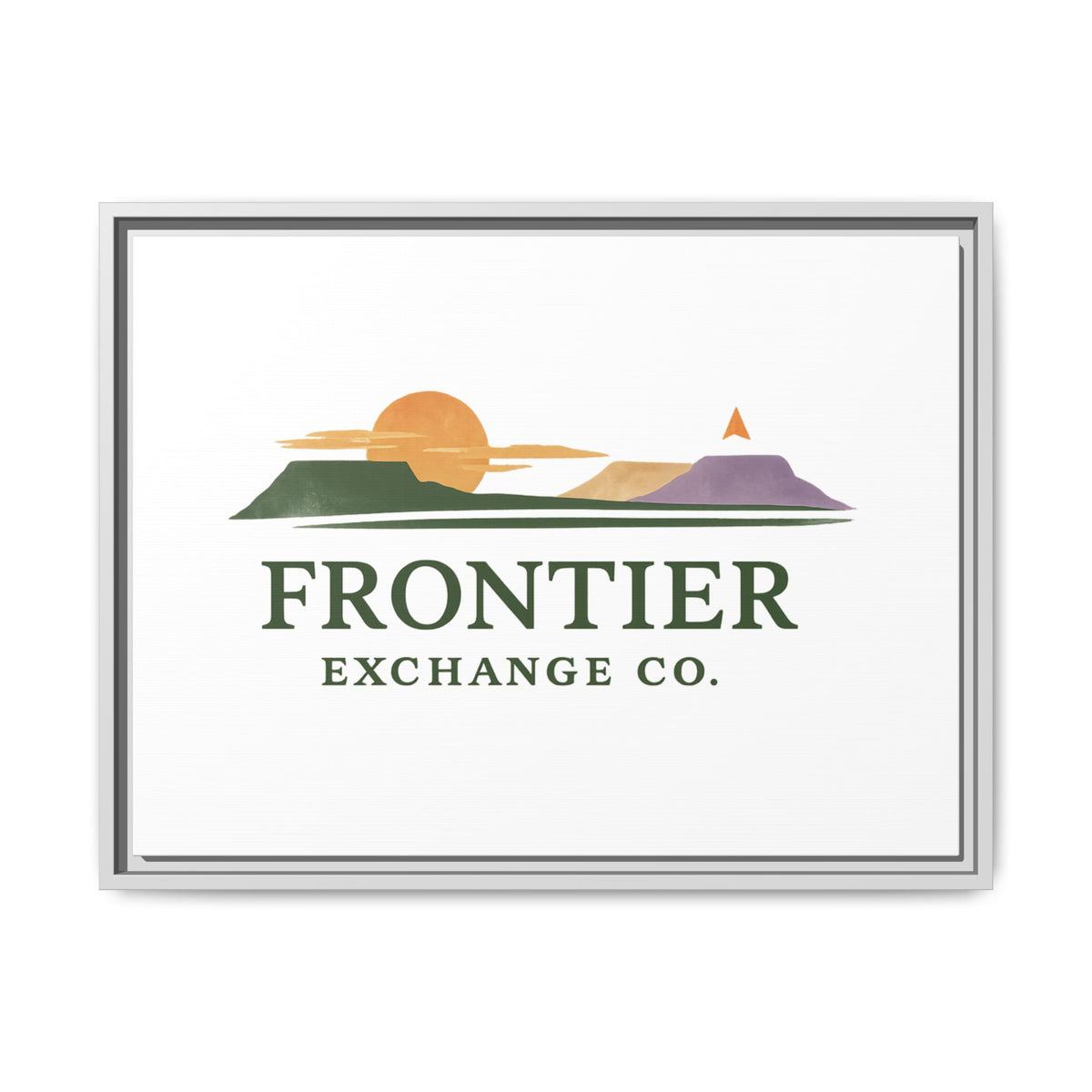 Framed Matte Canvas Print — Frontier Exchange Co. Logo