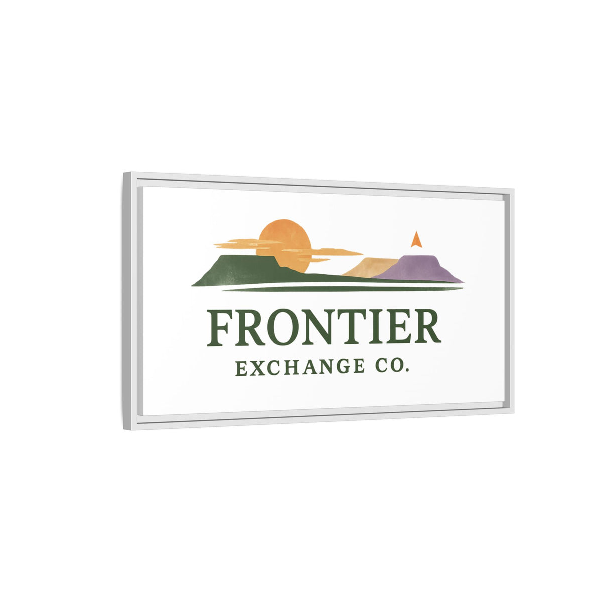 Framed Matte Canvas Print — Frontier Exchange Co. Logo